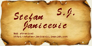 Stefan Janićević vizit kartica